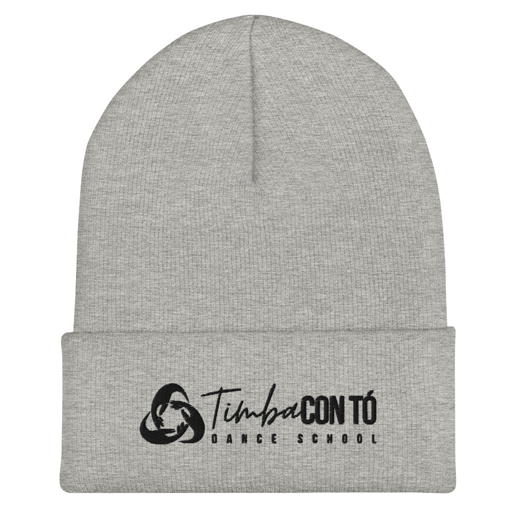 Gray and White Cuffed Beanies
