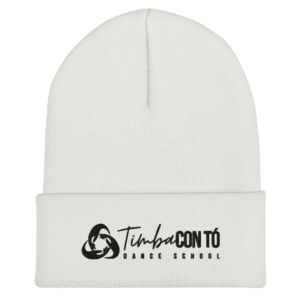 Gray and White Cuffed Beanies
