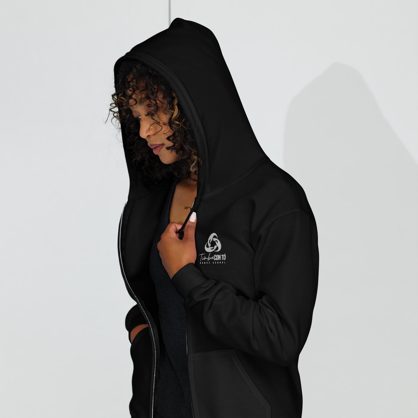 Black Unisex heavy blend zip hoodie