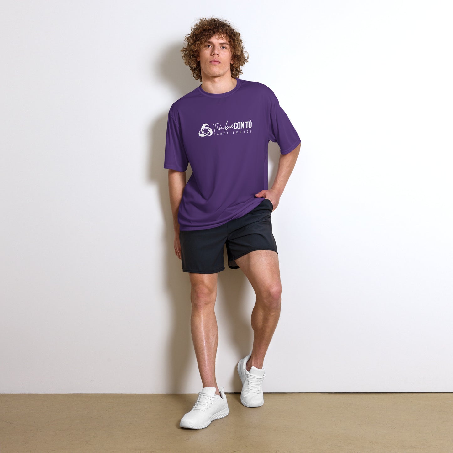 Bluish Purple Unisex performance crew neck t-shirt