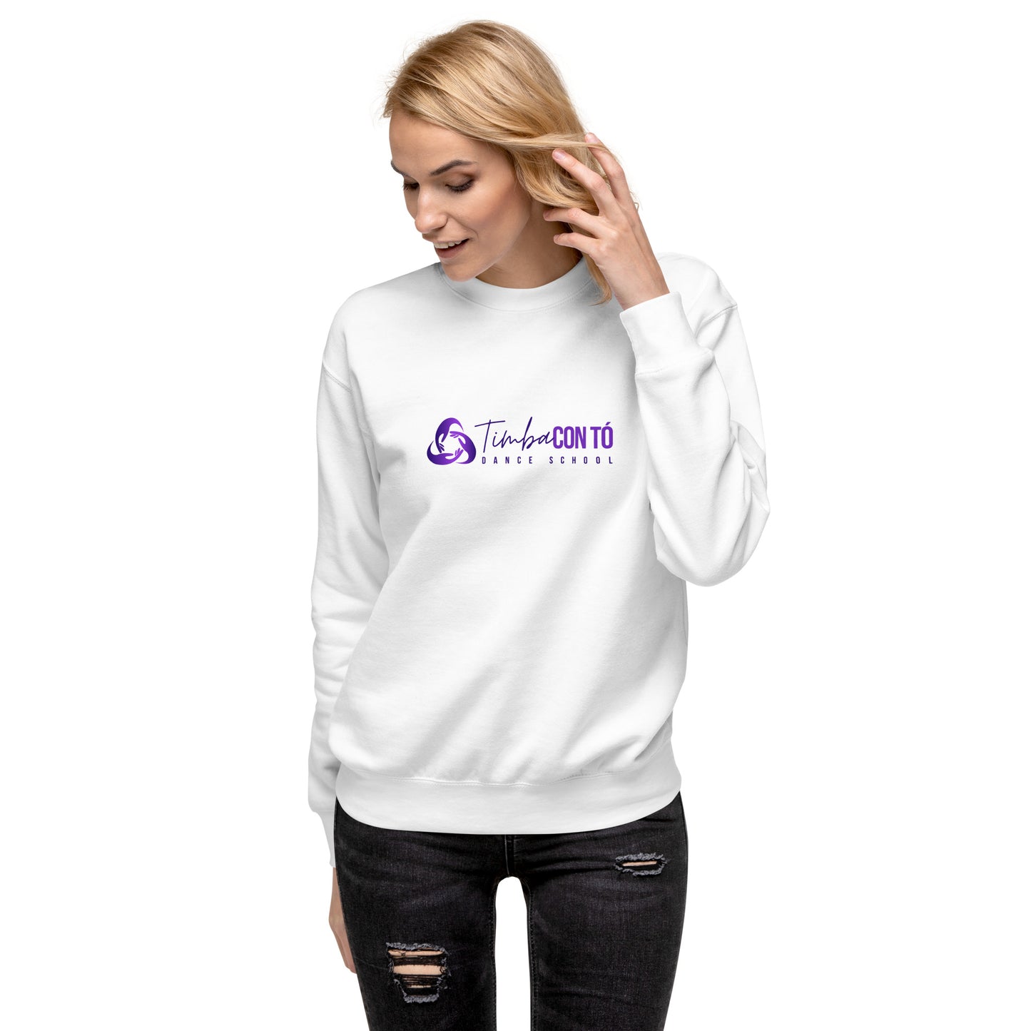 Unisex White Premium Sweatshirt