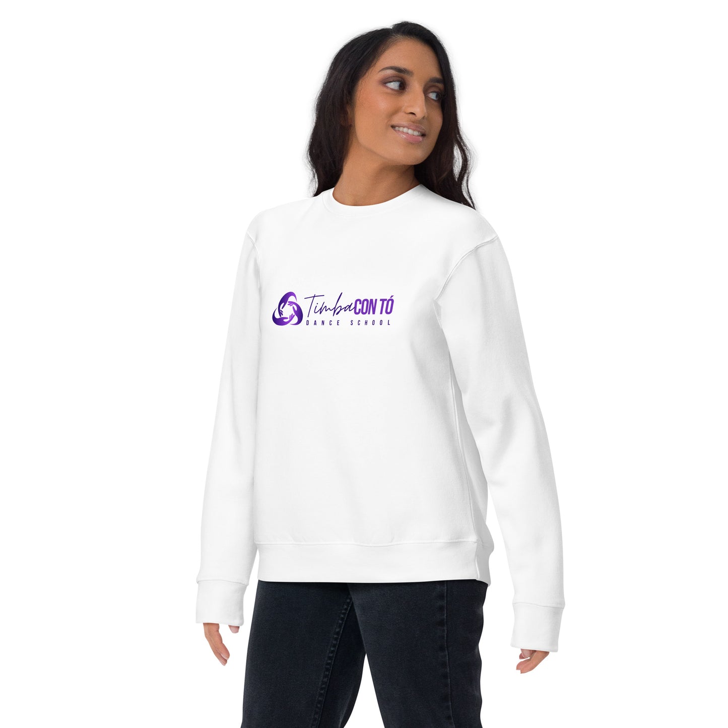 Unisex White Premium Sweatshirt