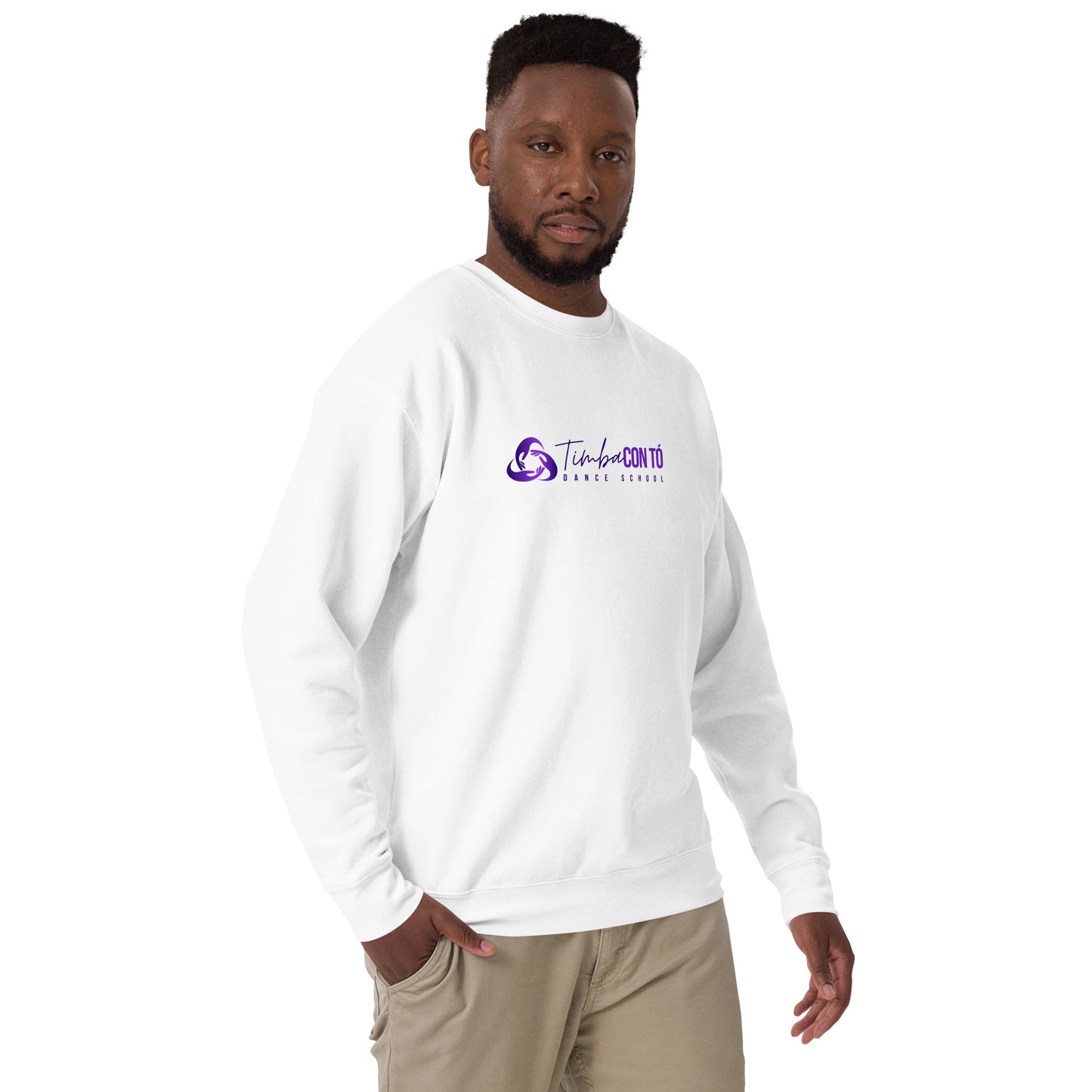 Unisex White Premium Sweatshirt