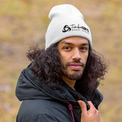 Gray and White Cuffed Beanies