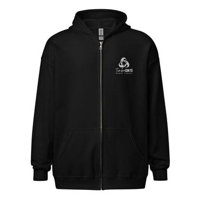 Black Unisex heavy blend zip hoodie